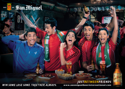 Win some. Lost some. Together Always. San Miguel Poster