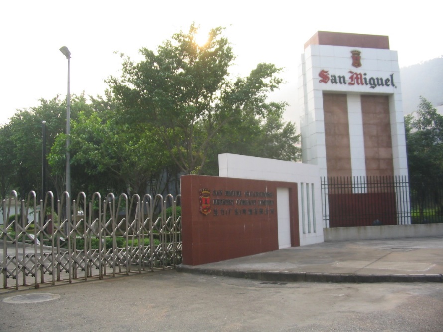 SMGB, San Miguel’s second joint venture in Guangdong Province in South China became operational in 1996